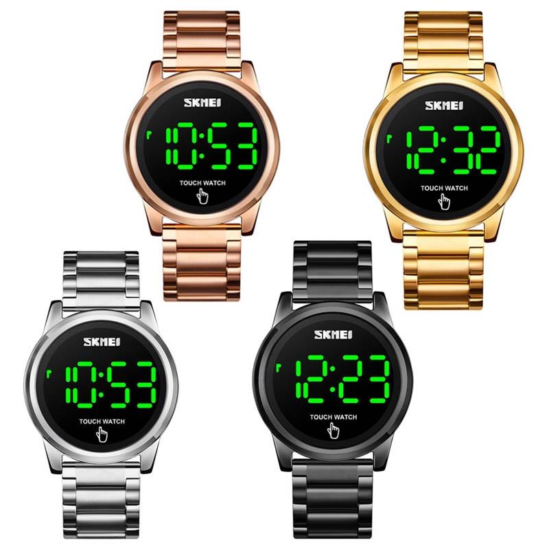 Men Electronic Sports Watch - Versatile Steel Belt - Gold