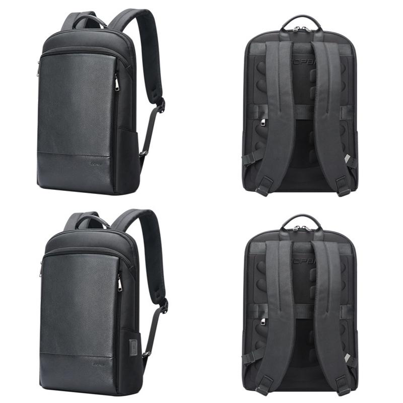 Waterproof Business Laptop Backpack - Genuine Leather Lightweight - Flagship