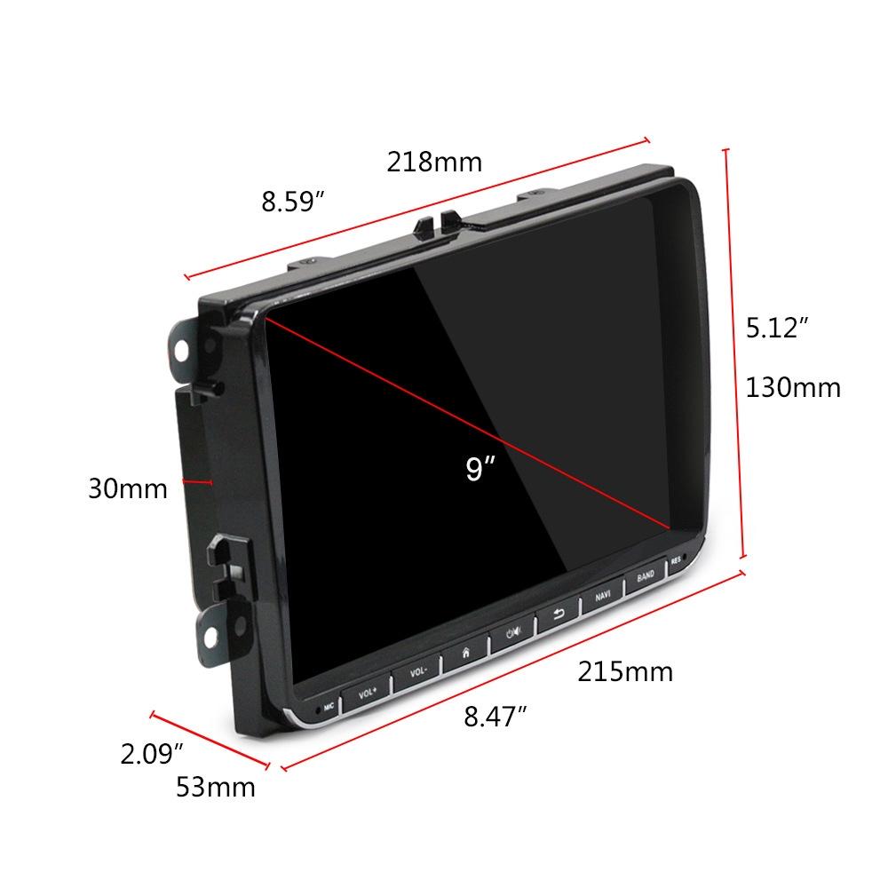 9 Inch Carplay Android10.0 Navigator For Volkswagen - 1 + 16G Central Control Screen