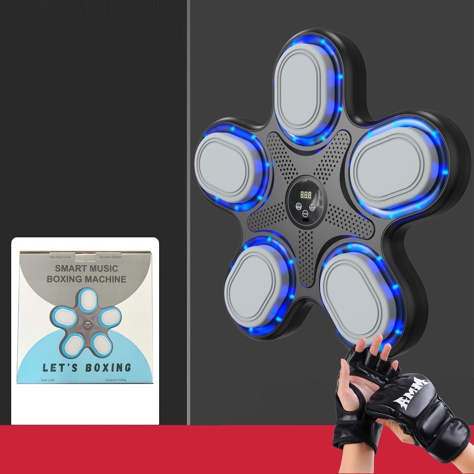 Bluetooth Music Boxing Machine With Adult Gloves - Reaction Training - With Children Gloves