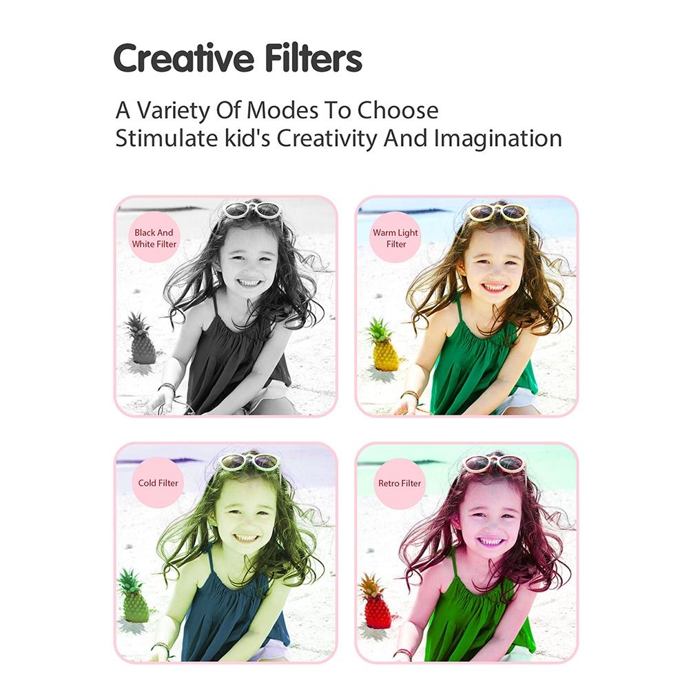 Smart Kids Thermal Camera With Printing Paper - 2.4 - Blue Focus - 503Af Pink Focus