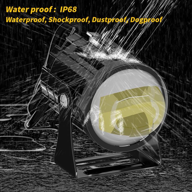 1Pair 12V - 85V Motorcycle Headlights Dual - Colour Automotive Led Working Headlights Colour: White + White Light With Flashing - White + White Light Without Flashing