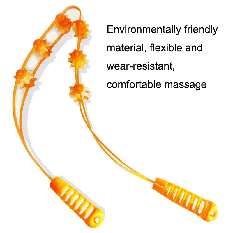 3-Wheel Manual Back Massager Yellow