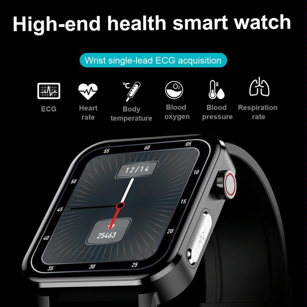 1.7 Inch Heart Rate Bluetooth Watch Red
