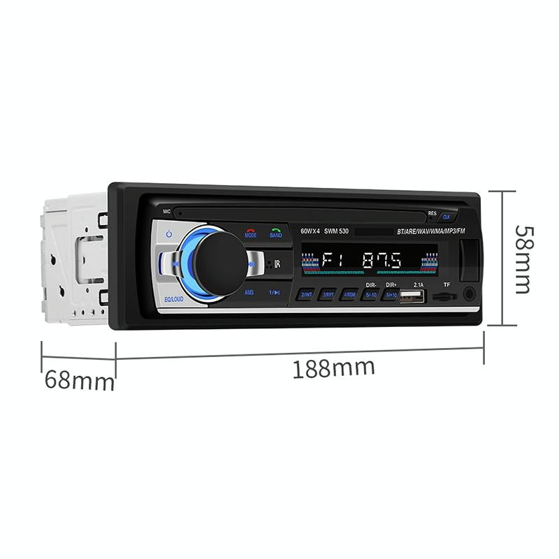 12V Car Dual Usb Charger Radio Receiver Mp3 Player Fm & Bluetooth Remote Control