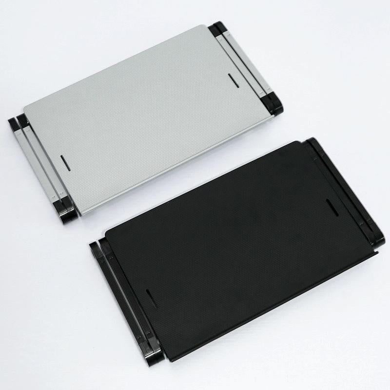 Foldable Laptop Desk with Fan & Mouse Board - Aluminum Alloy Height-adjustable