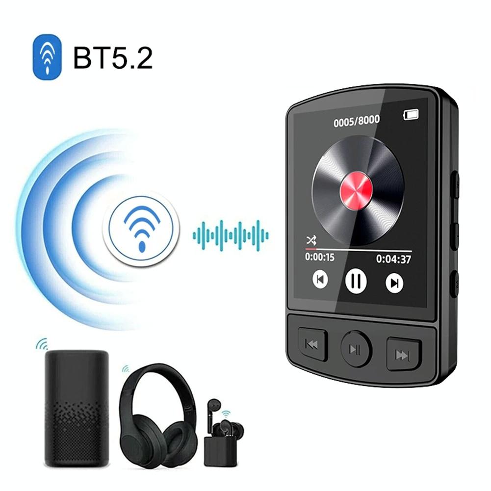 1.8 Inch Color Screen Mp3 / Mp4 Bluetooth Walkman With Back Clip - 32Gb