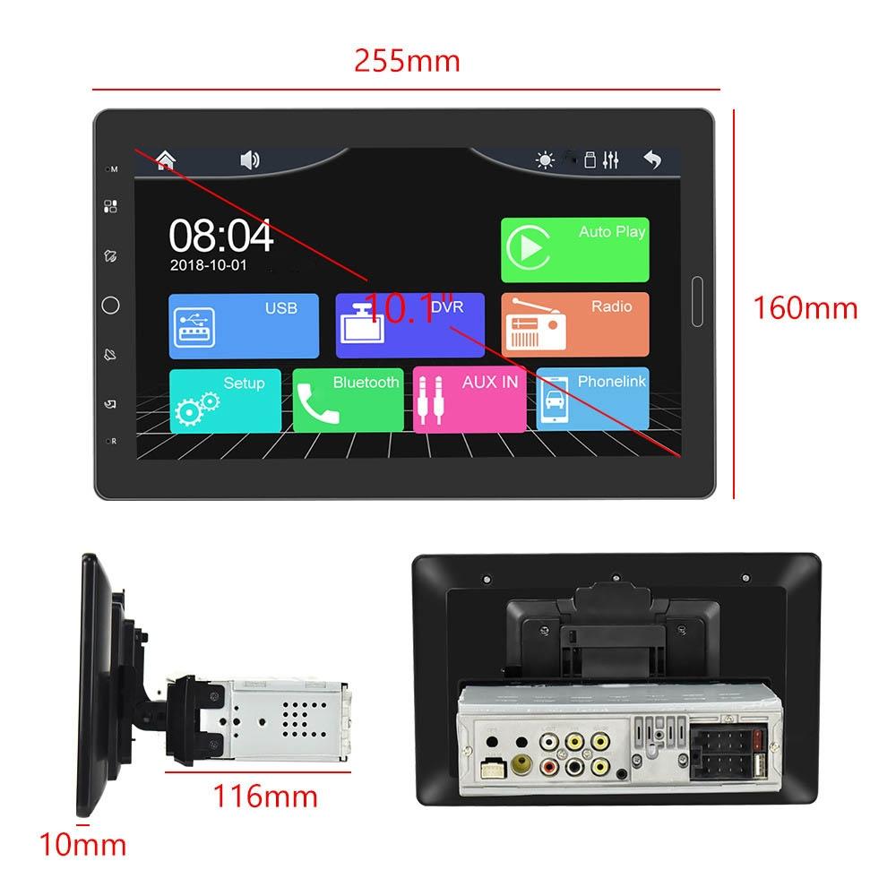 10.1 Inch Full Screen Car Mp5 Player With Wired Carplay - Standard + 12 Light Camera