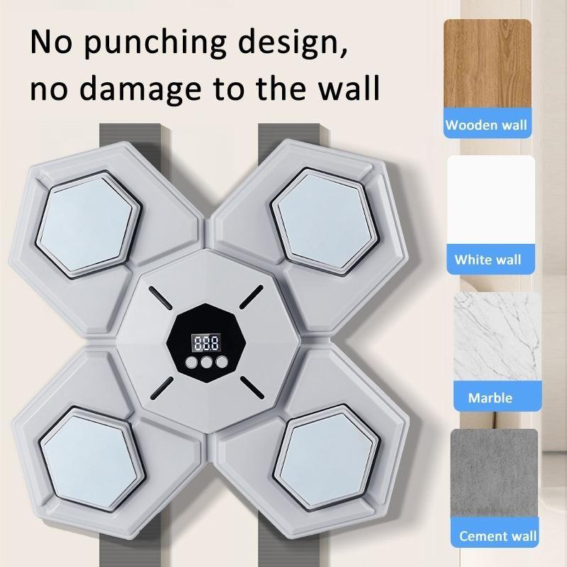 Rechargeable Bluetooth Boxing Machine With Adult & Child Gloves - Blue - With Adult & Child Gloves Pink Blue