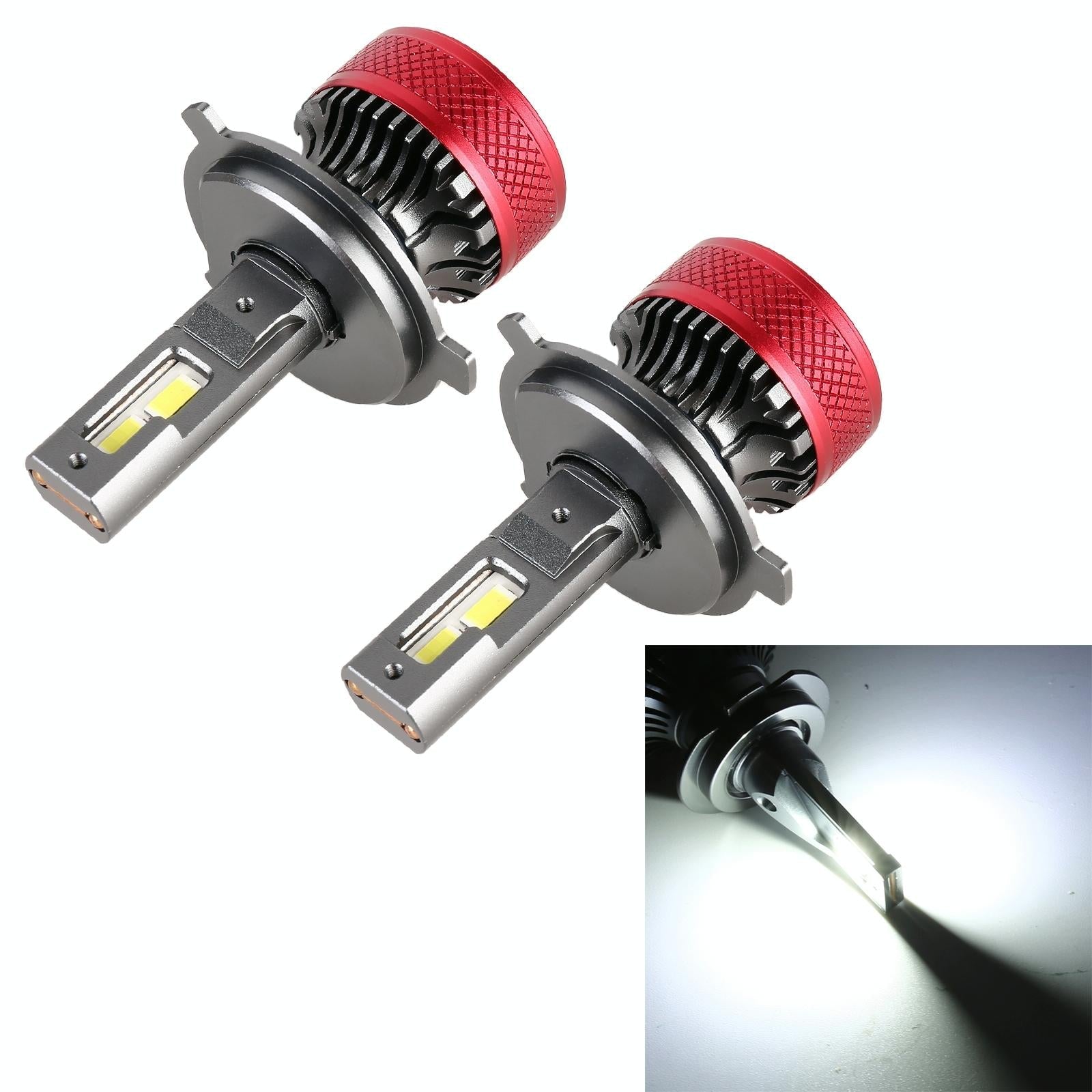 1 Pair H4 Dc12V 65W 6000K 6500Lm Led Car Headlights
