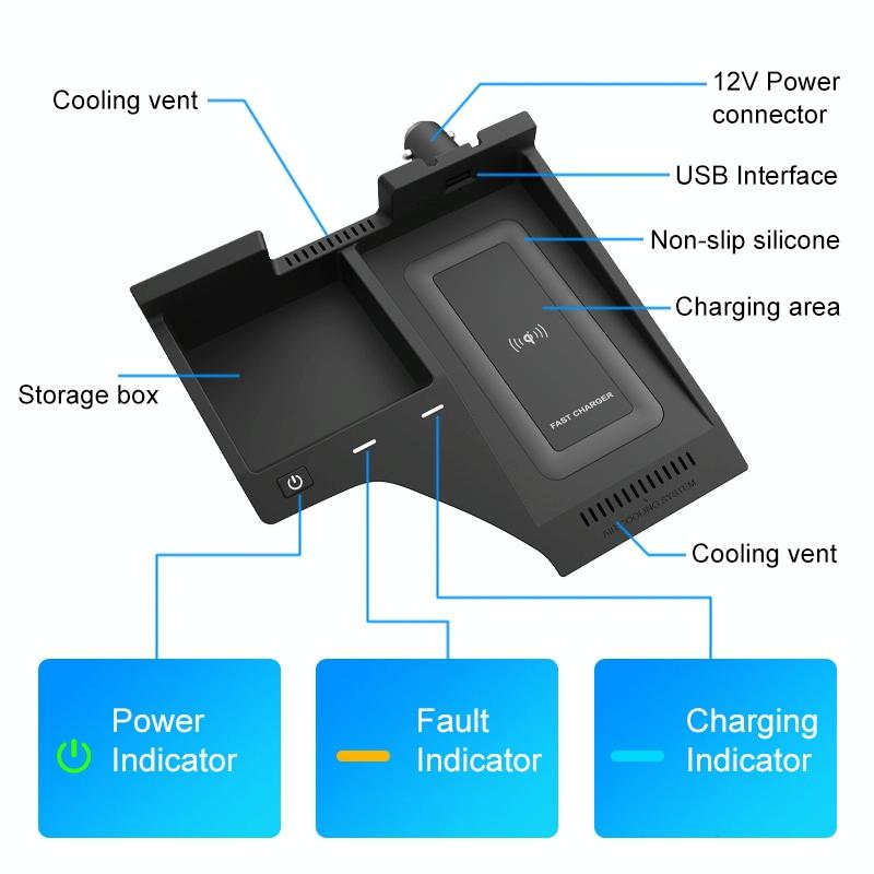 10w Wireless Charger for Nissan Sylphy 2020-2022 - Qi Standard Quick Charging