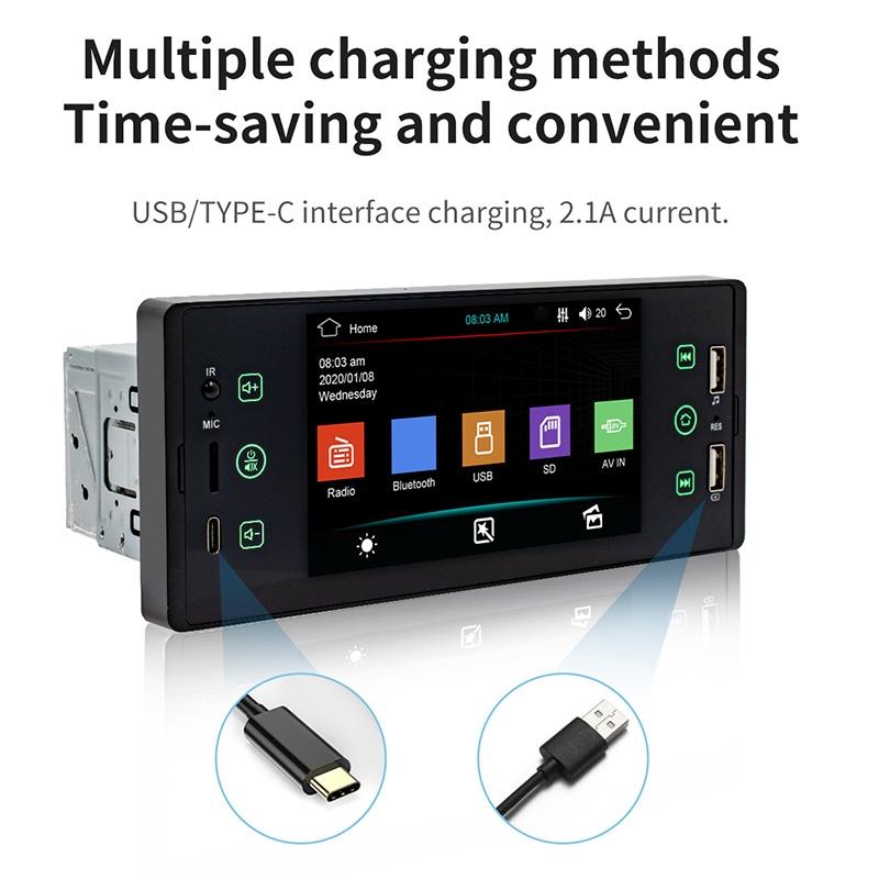 5 Inch Hd Touch Car Mp5 Inch Player W / Bluetooth Dual Usb Reversing Video Radio