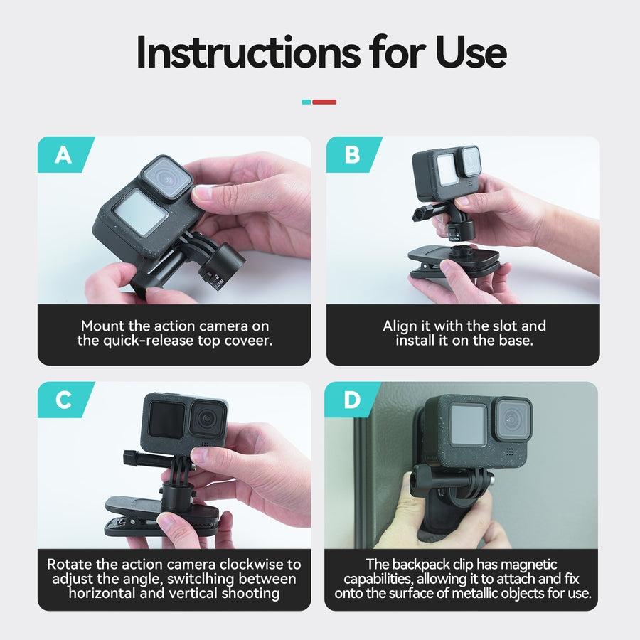 Universal Magnetic Backpack Mounting Bracket - Quick Release