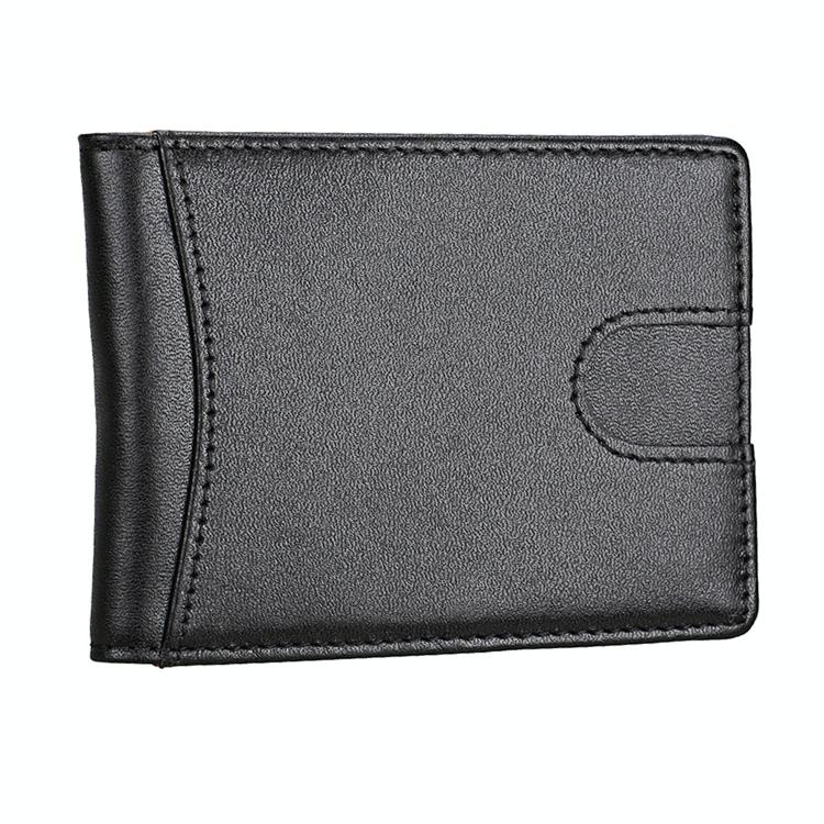 Mini Crazy Horse Leather Rfid Wallet - Antimagnetic