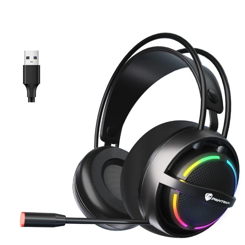 Usb Gaming Earphones With Mic 7.1 Black