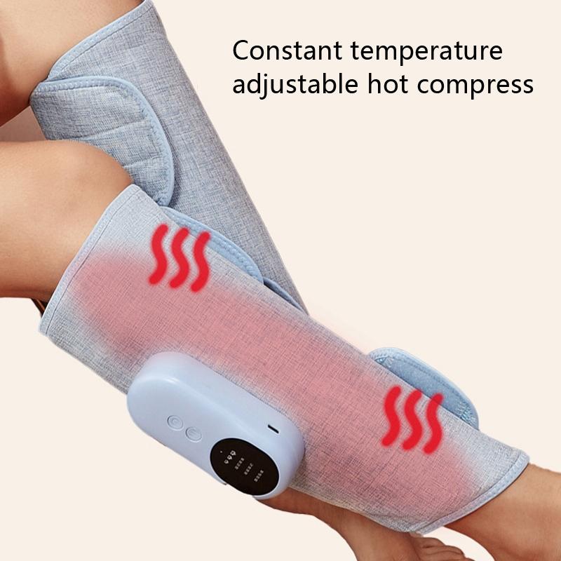 Gray Wireless Leg Massager Hot Compress & Air Pressure