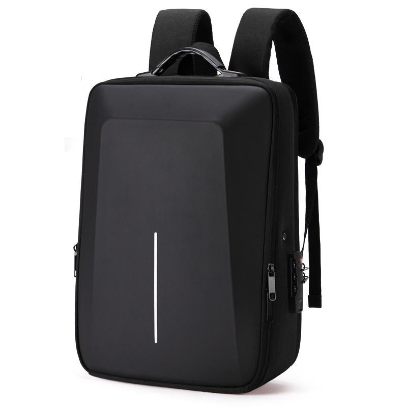 Anti-theft Hard Shell Backpack for Men - Black