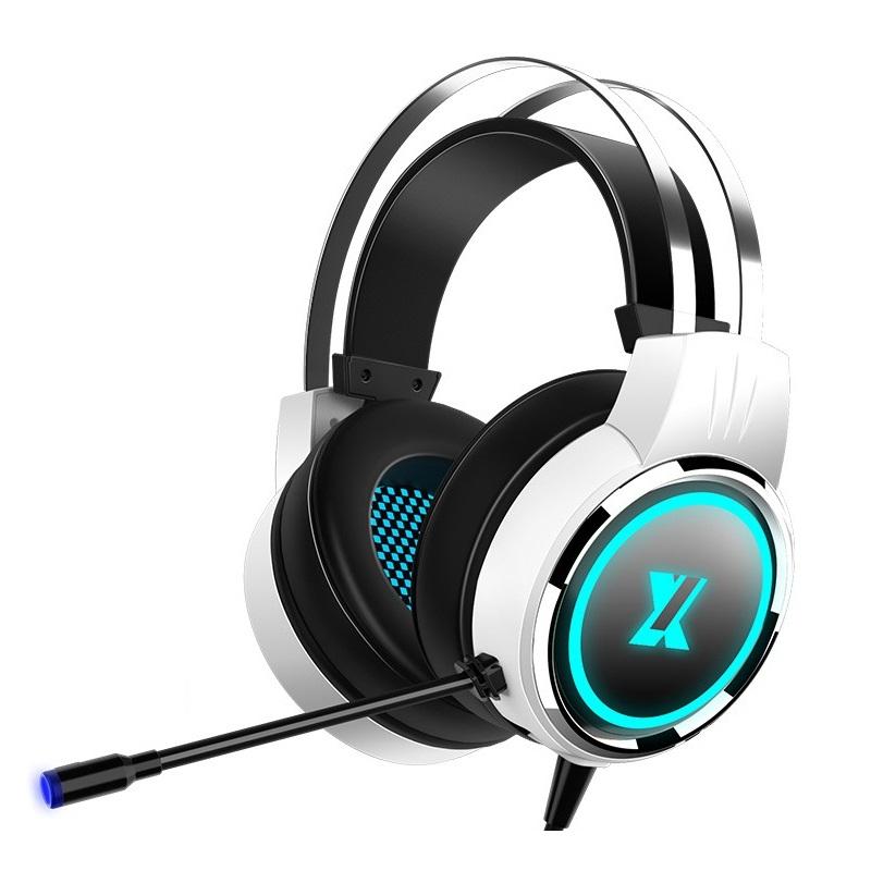 X8 Double Hole Gaming Headset With Mic Stars White