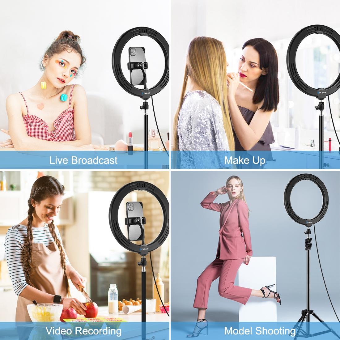 10.2 Led Ring Light with 1.1m Tripod for Vlogging and Live Streaming