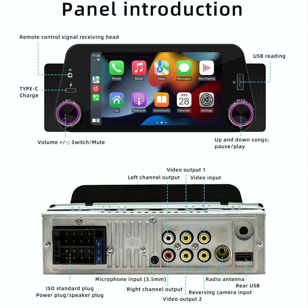 5 Inch Bluetooth Mp5 Inch Car Radio - Hands-Free