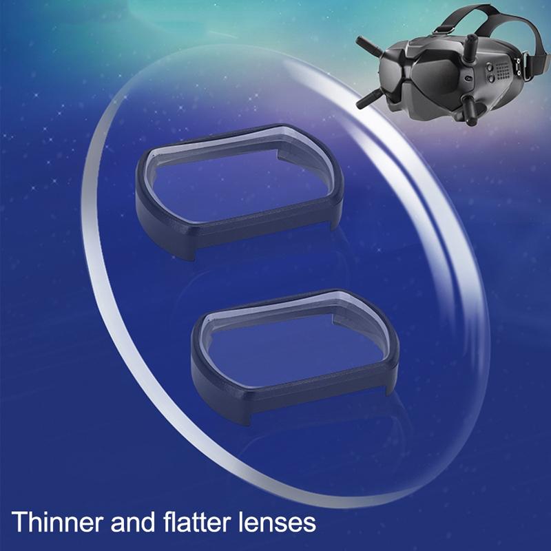 2 Pcs Myopia Glasses Lens Vision Correction Aspherical Lens for Dji Fpv Goggles V2