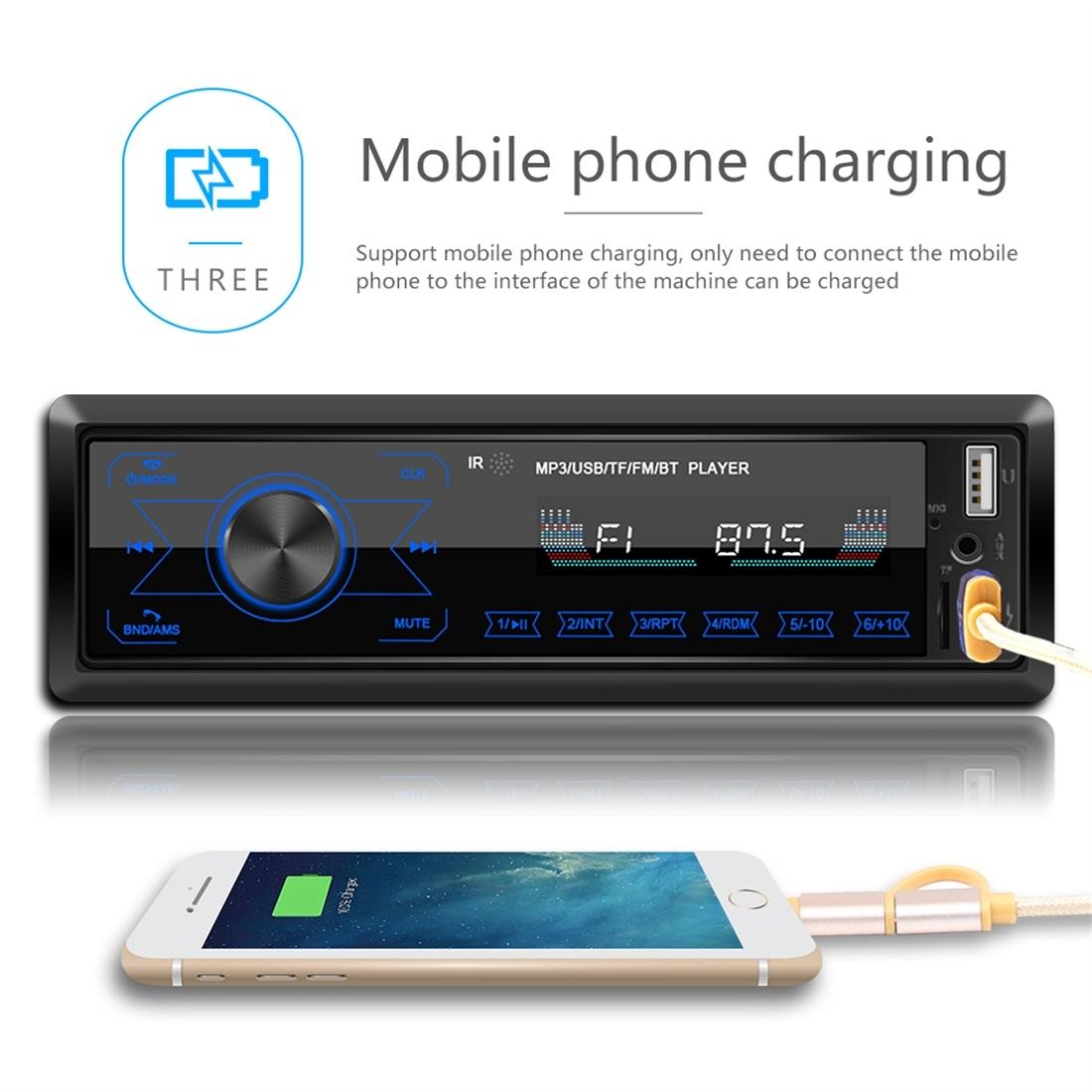 12V Car Radio Receiver Mp3 Player - Bluetooth Fm Usb Sd Card - Hands-Free Calling