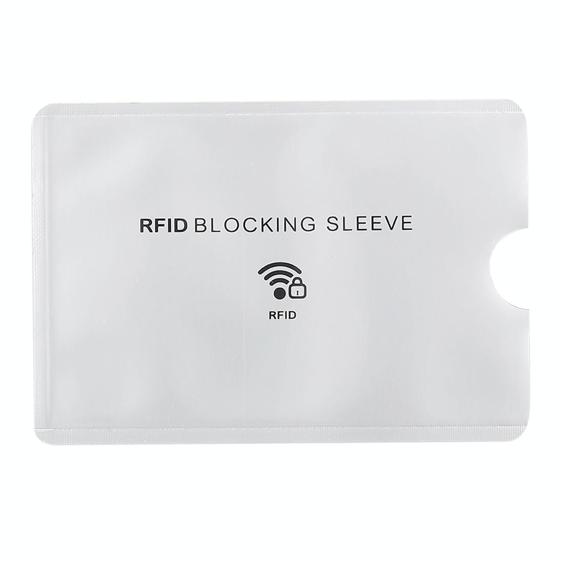 100 Rfid Blocking Aluminum Foil Card Sleeves - 9.1 x 6.3cm