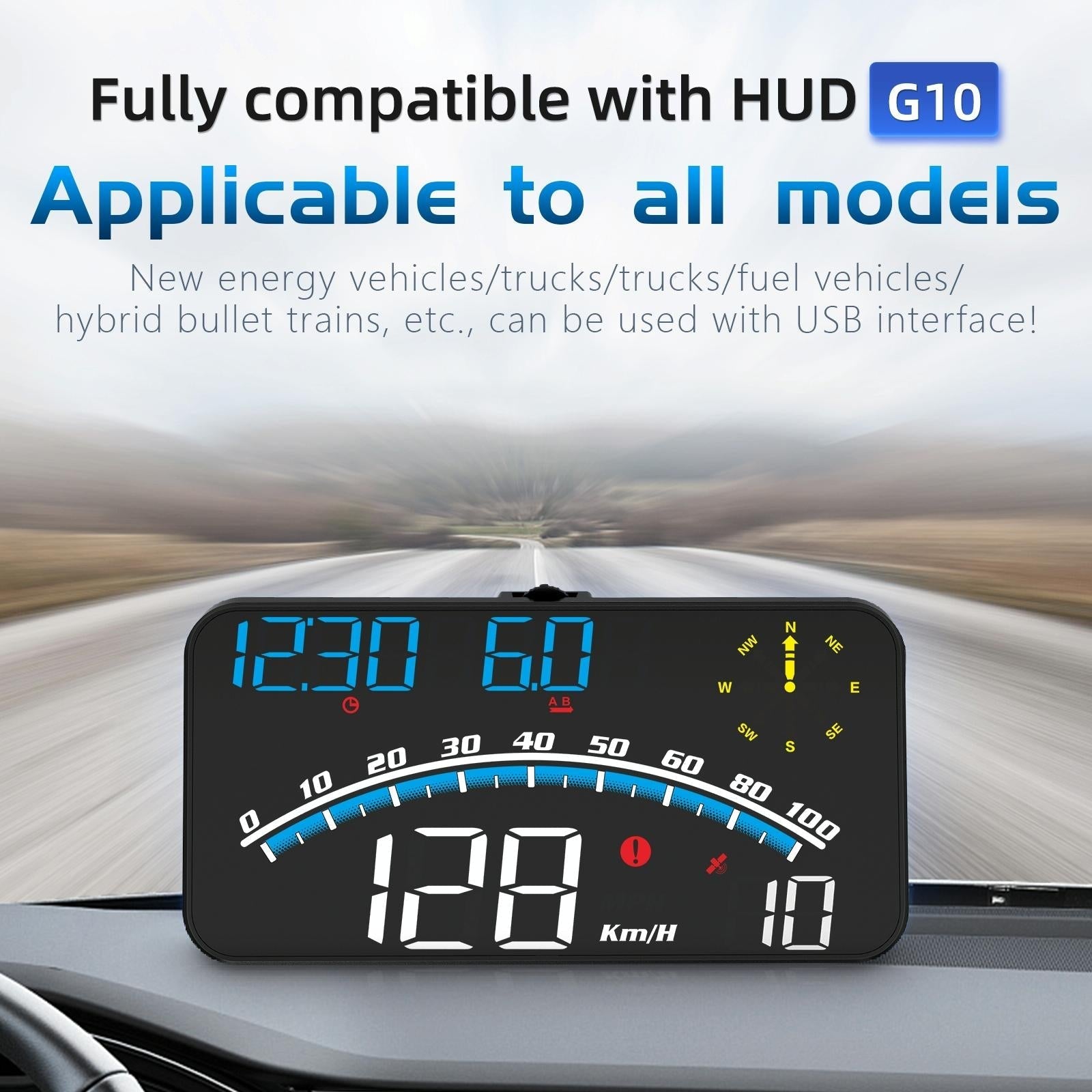 5.5 Inch Car Hud Gps Speedometer Odometer Projector