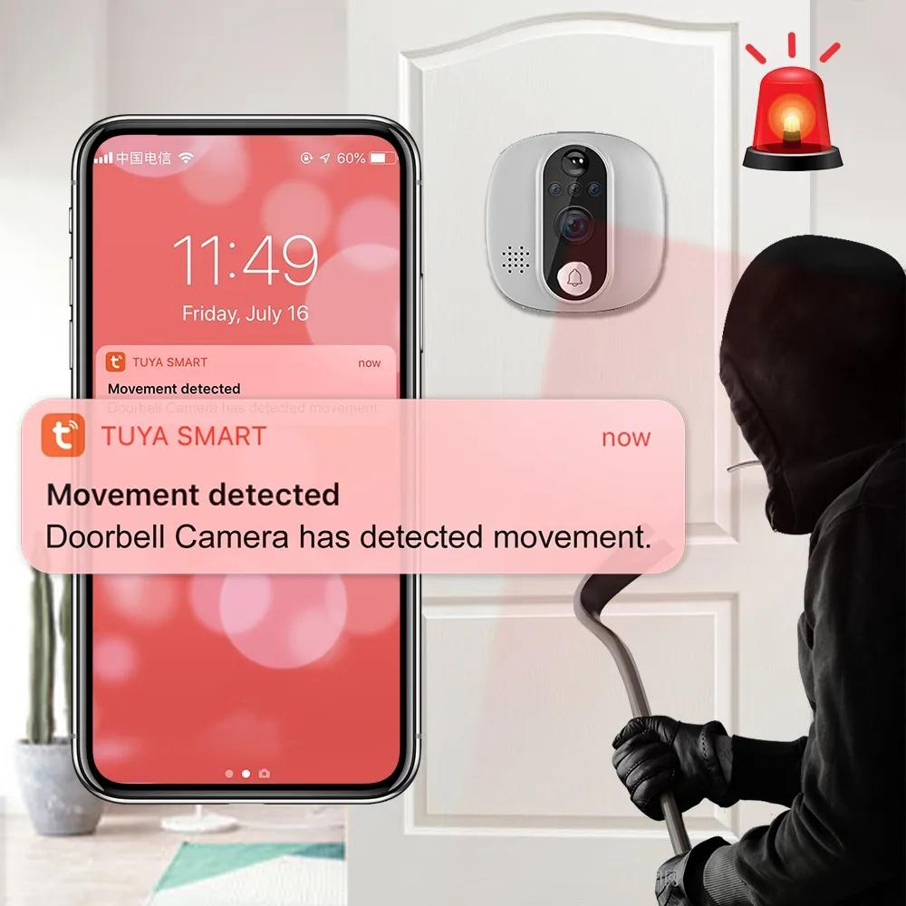 1080P Wifi Smart Doorbell With Motion Detection - 4.3 Inch Visual Display