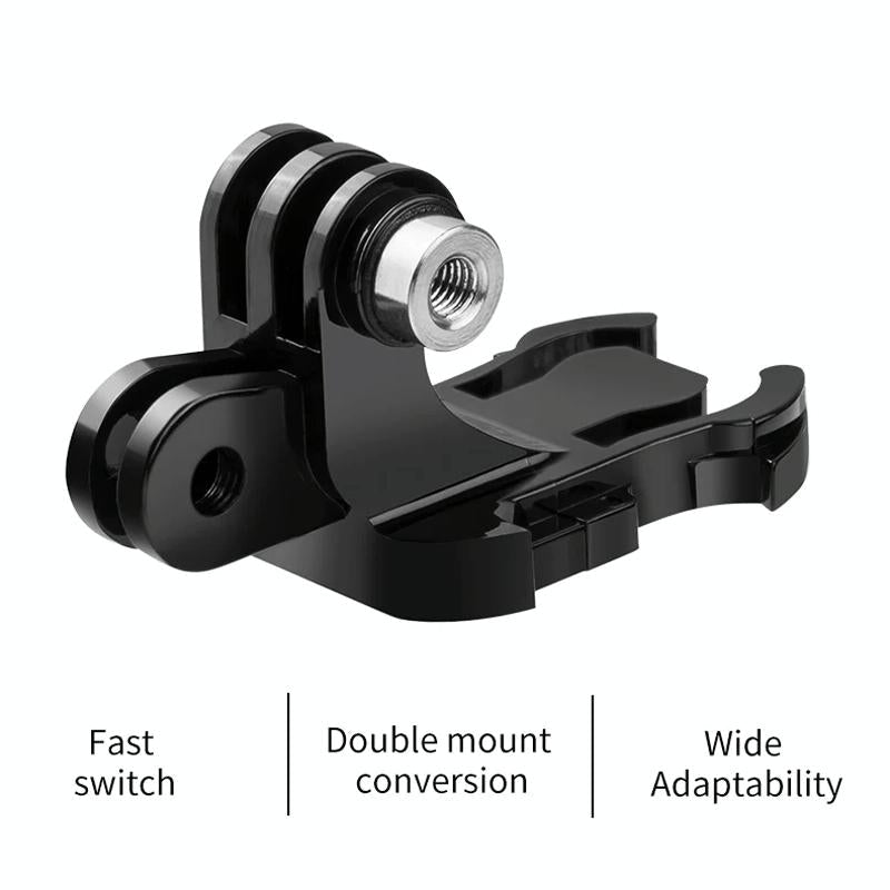 Double Head J Buckle Backpack Mount For Sports Cameras