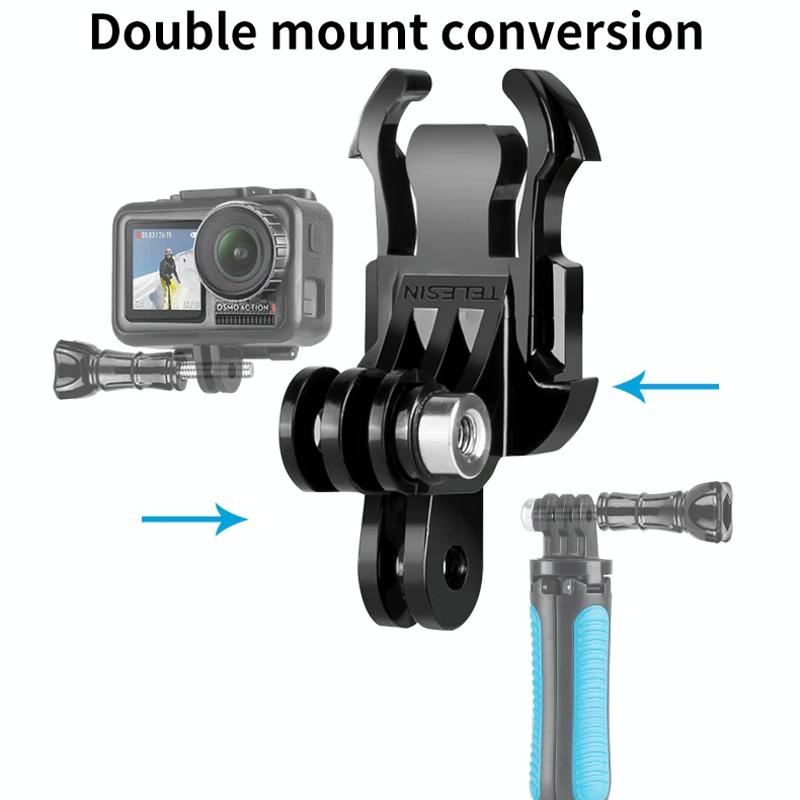 Double Head J Buckle Backpack Mount For Sports Cameras