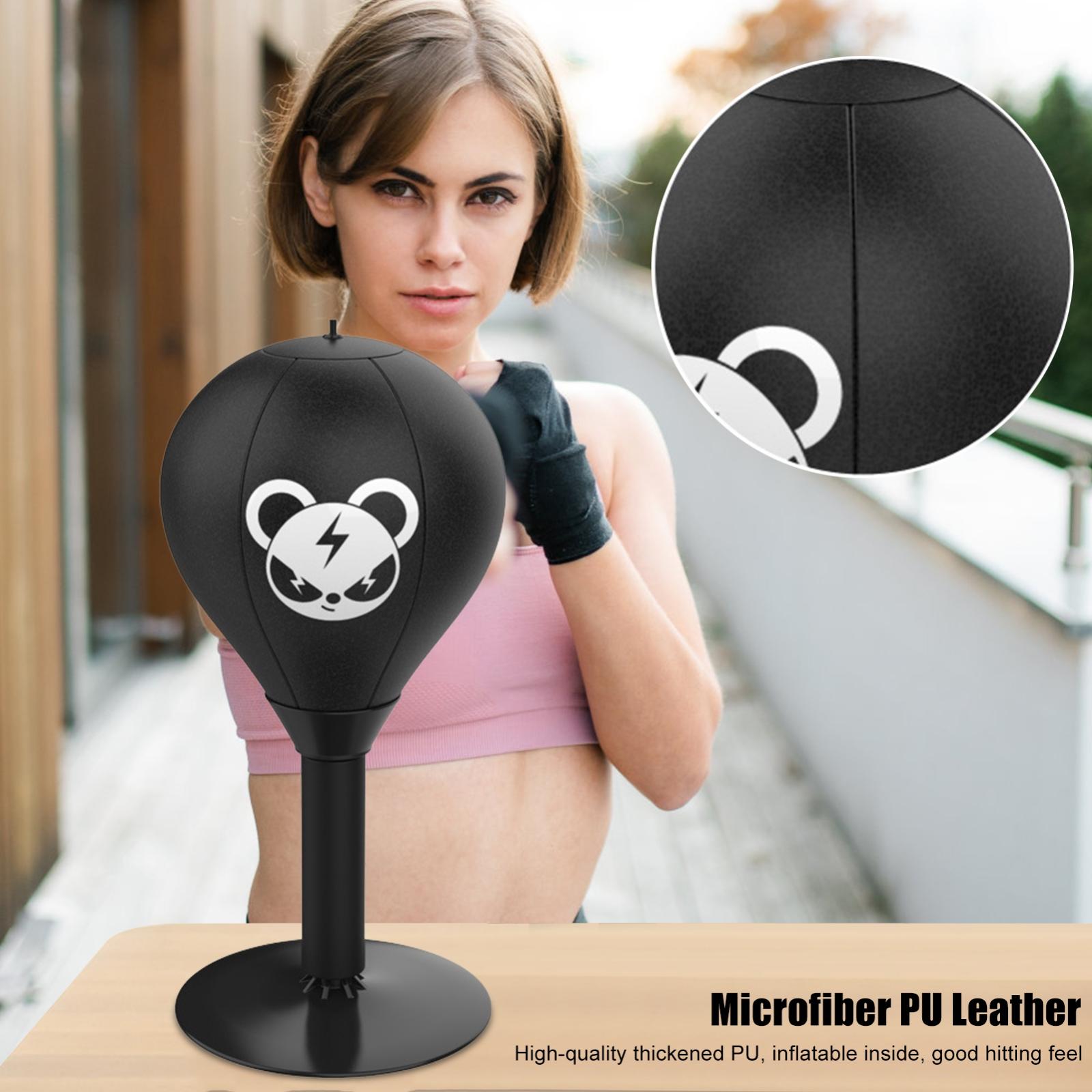Desktop Speed Ball For Boxing Training - Bear Design With Gloves & Pump - Monkey+Children Gloves+Pump