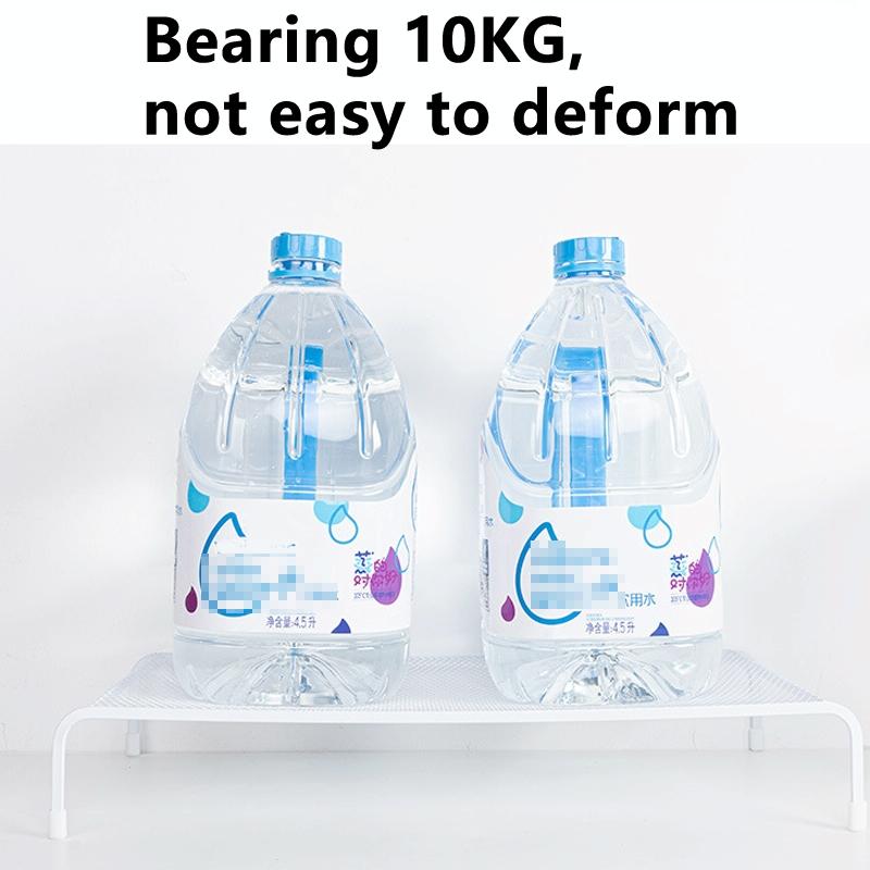 Desk Organizer Bracket for Elevated Computer Monitor - Wrought Iron - Deepen Dual Layer Split