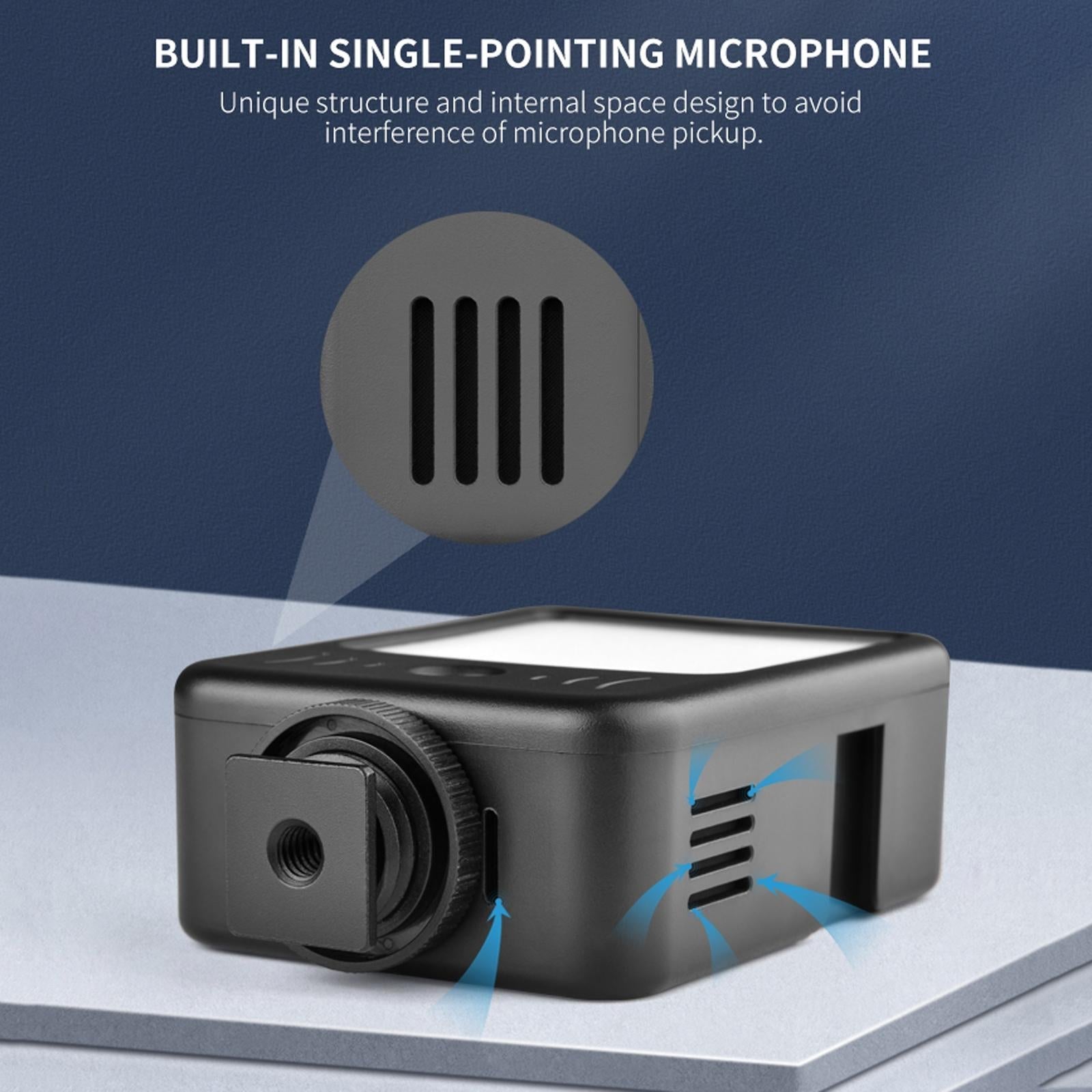 Live Broadcast Microphone Light for Interviews and Recording