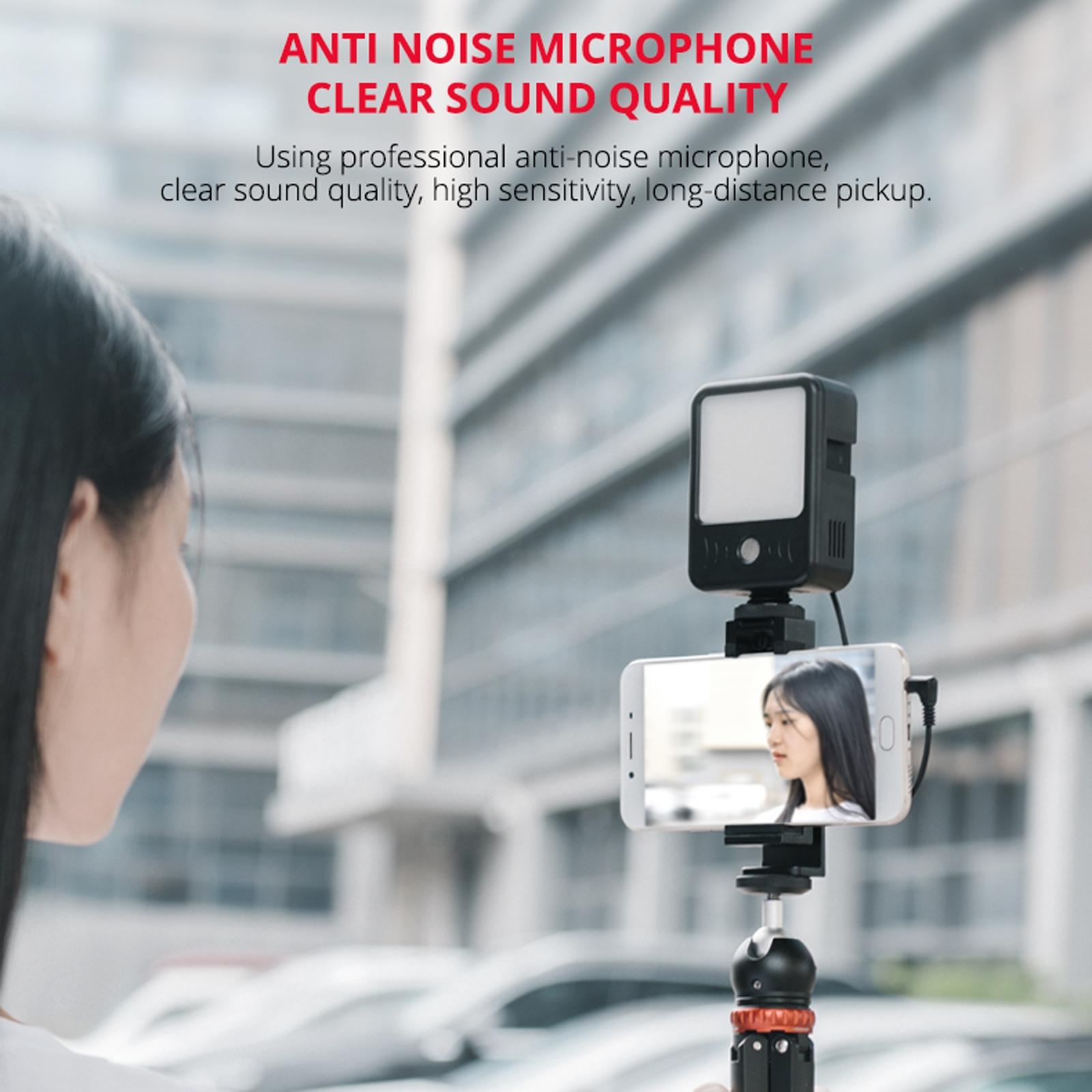 Live Broadcast Microphone Light for Interviews and Recording