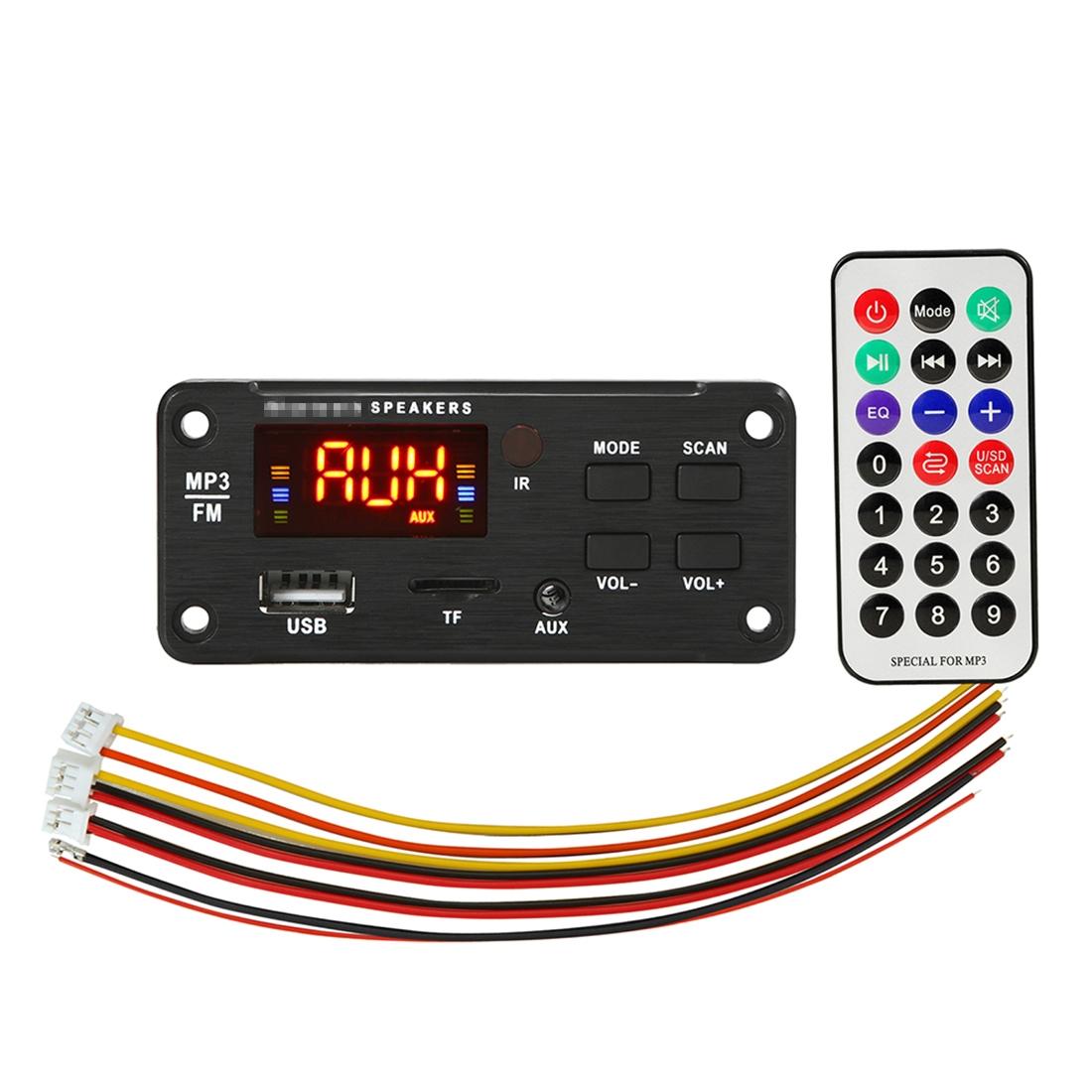 5V Bluetooth 5.0 Car Audio Mp3 Player Board With Remote - Fm Radio Tf Card Usb Aux