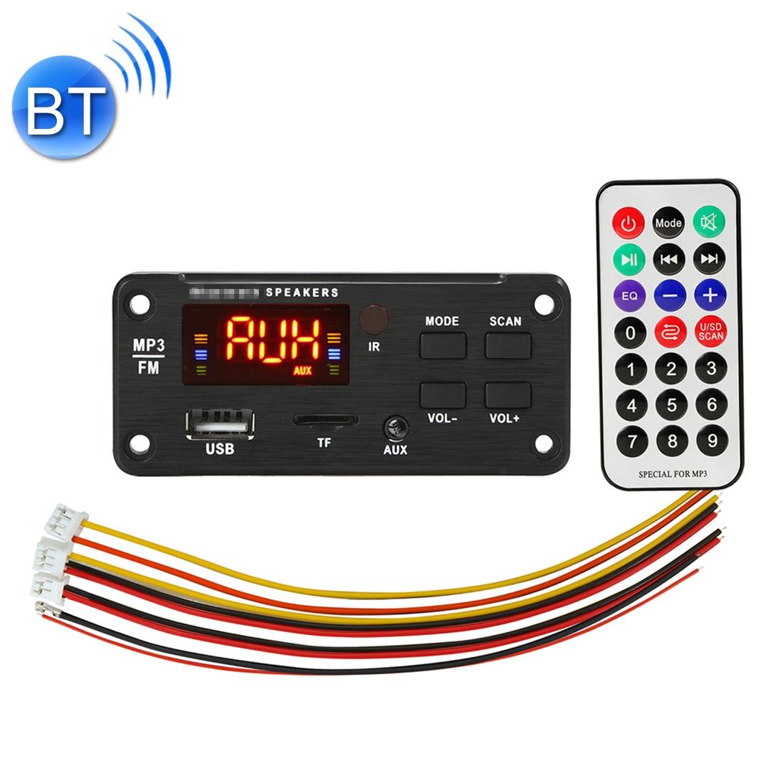 5V Bluetooth 5.0 Car Audio Mp3 Player Board With Remote - Fm Radio Tf Card Usb Aux