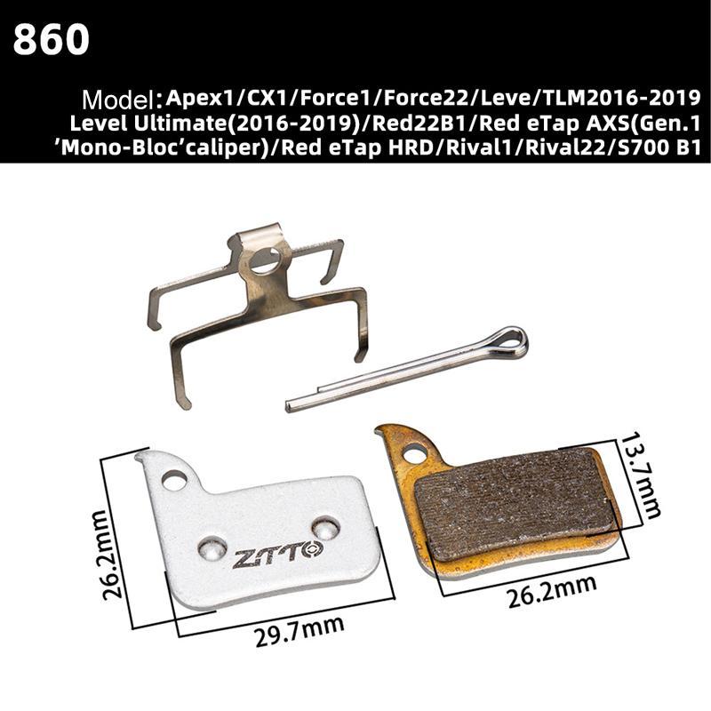 2 Pairs Metal Sintered Disc Brake Pads For Bikes & Scooters - 861