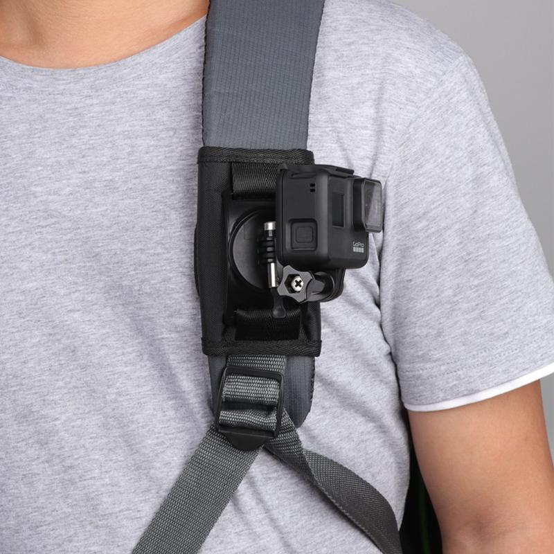 Backpack Mount for Gopro and Other Action Cameras - Hook and Loop Fastener