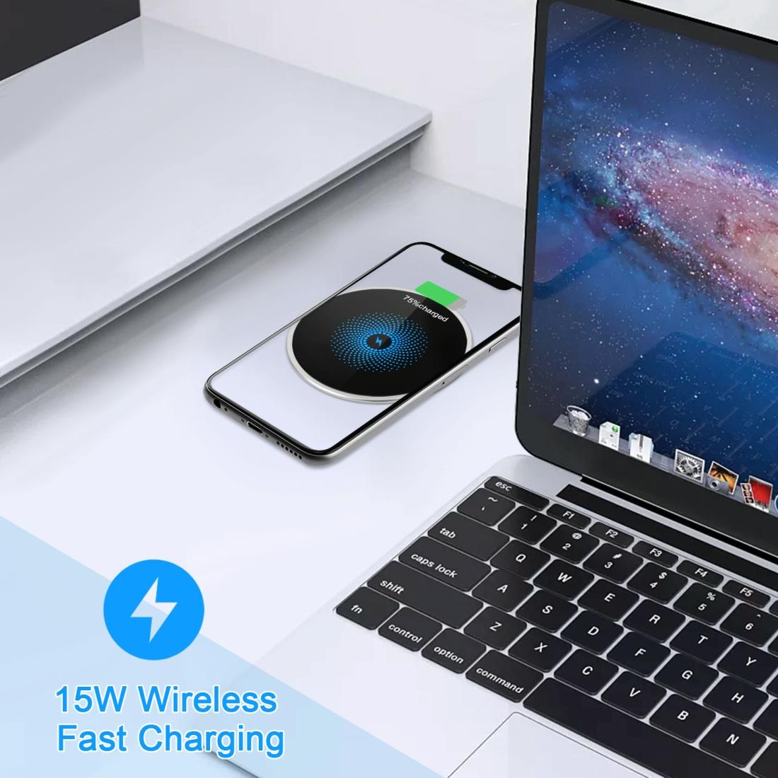 15W Ultra Thin Desktop Wireless Charger Embedded