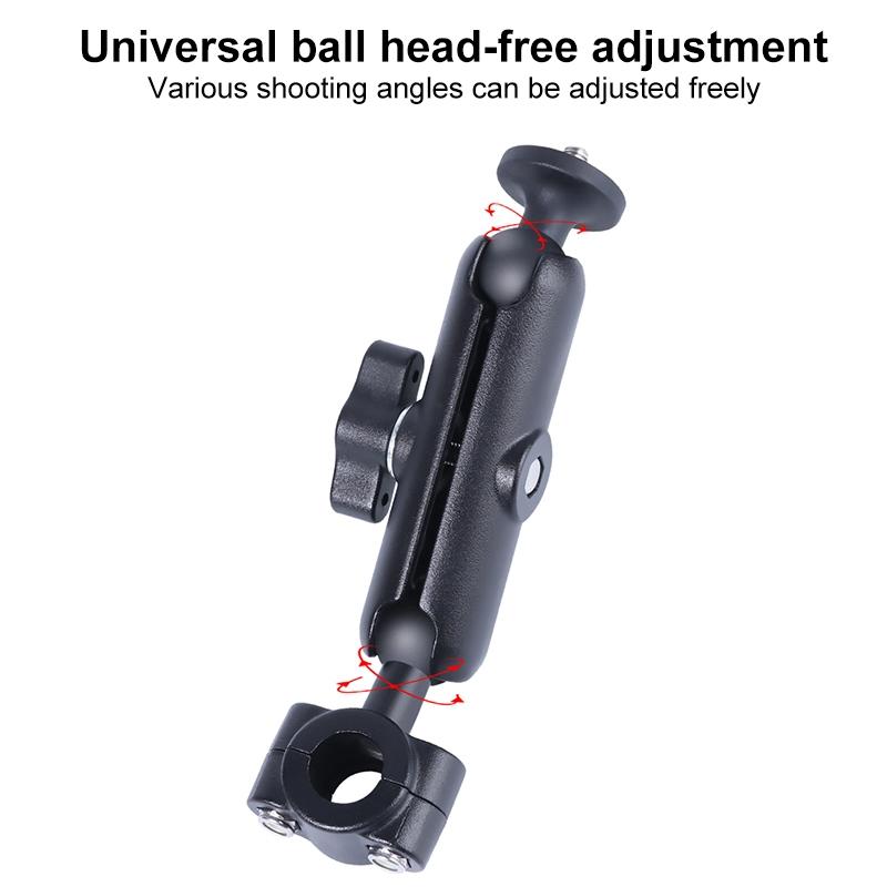 25mm Ballhead Car Seat Mount for Action Cameras with Phone Clamp and Anti-lost Case