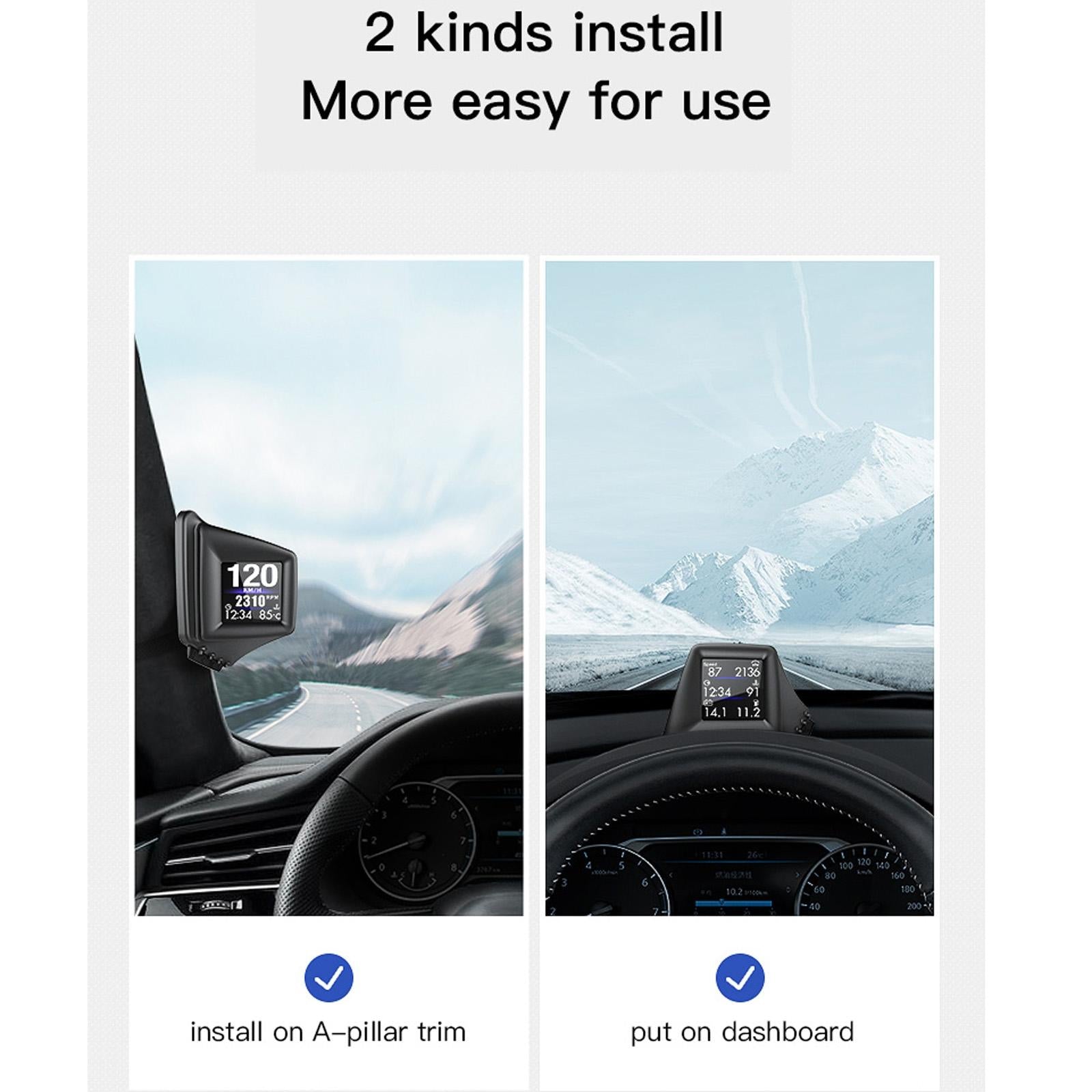 Car Hud Head Up Display Obd Gps Driving Computer Code Table