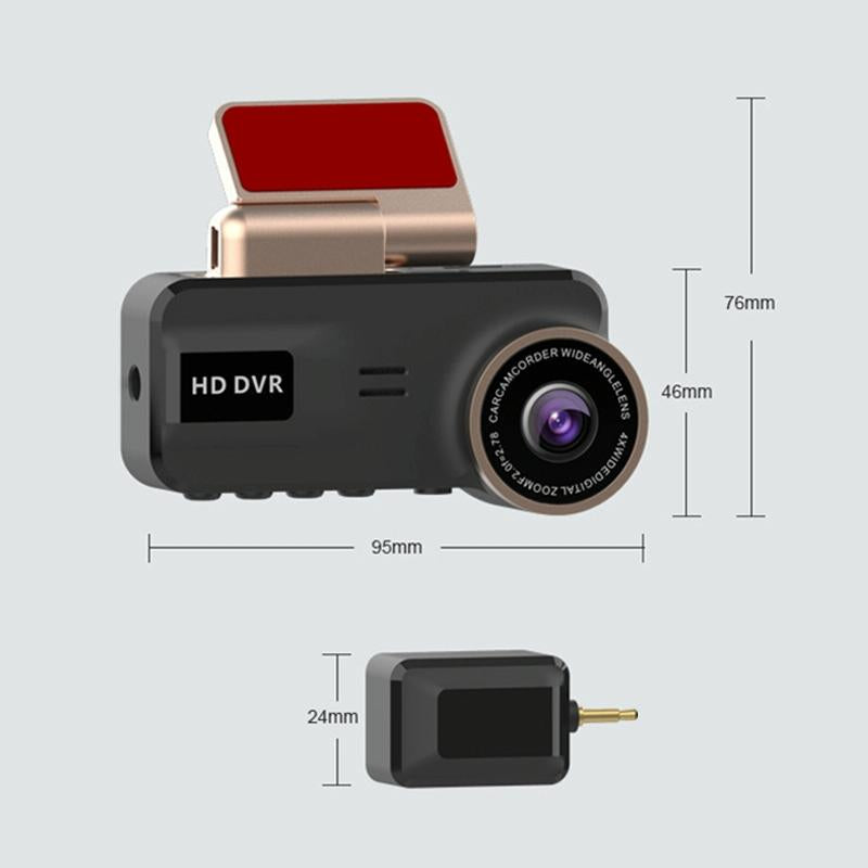 1080p Hd Night Vision Wifi Driving Recorder with In-car Camera - 3.16 Inch