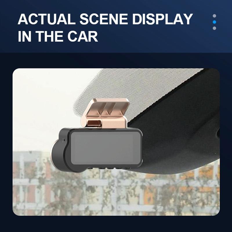 1080p Hd Night Vision Wifi Driving Recorder with In-car Camera - 3.16 Inch