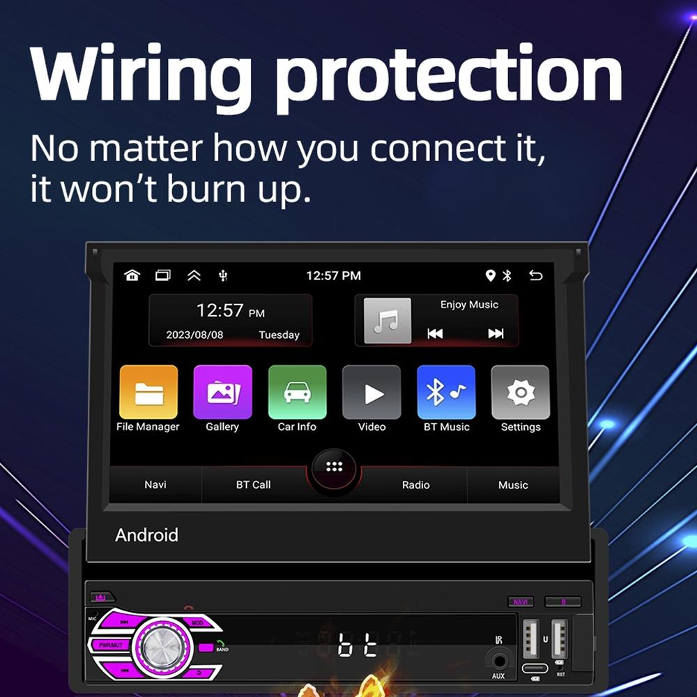 7 Inch Android Car Gps Navigation Bluetooth Stereo Radio Mirror Link Fm Wifi