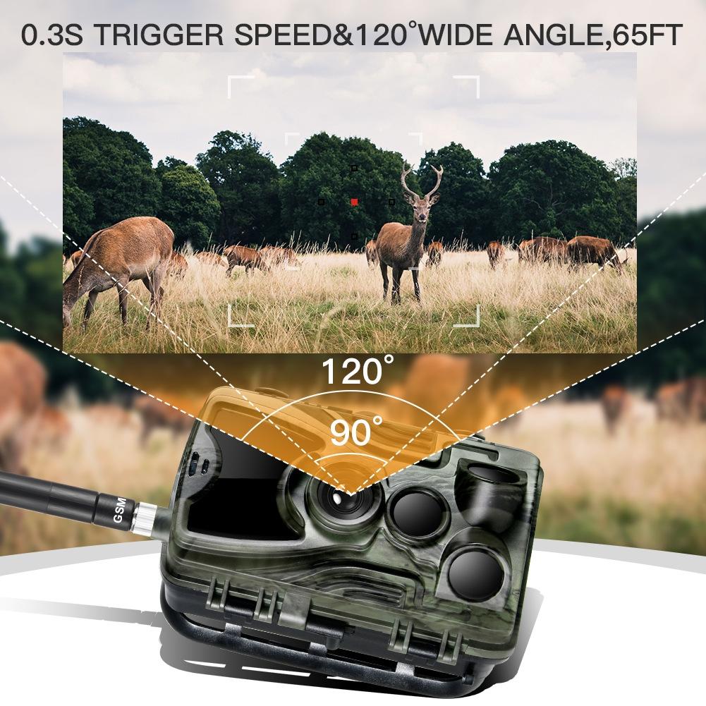 Waterproof 3G Hunting Trail Camera With Night Vision And 120 Degree Pir Angle