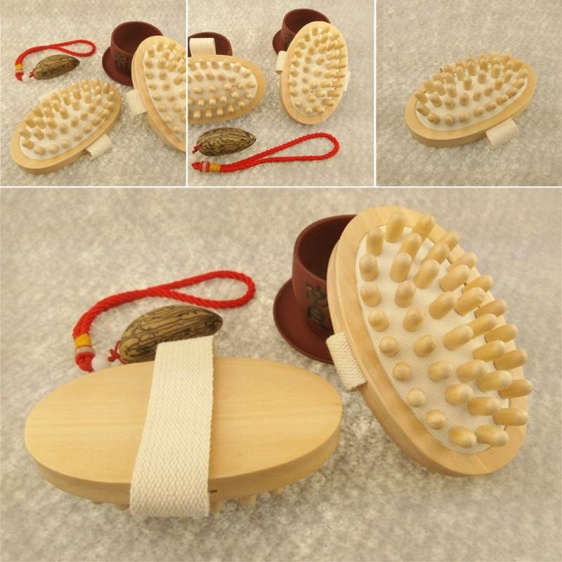 Wood Balloon Cushion Massager Soothing Body Massage Brush
