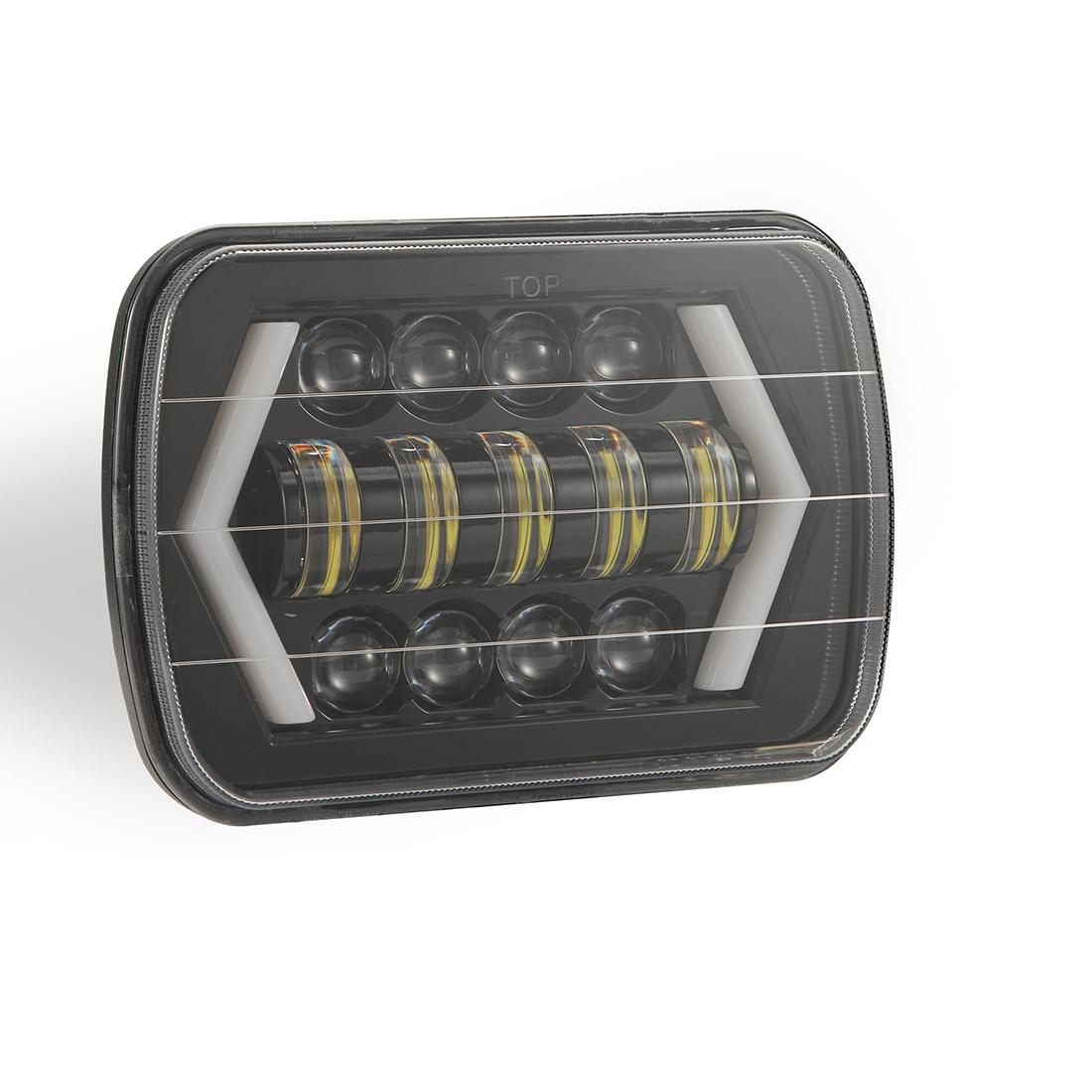 7 Inch H4 Dc 9V - 30V 3000Lm 6000K 30W Ip67 8Led Lamp Beads Car Square Shape Led Headlight Lamps For Jeep Wrangler