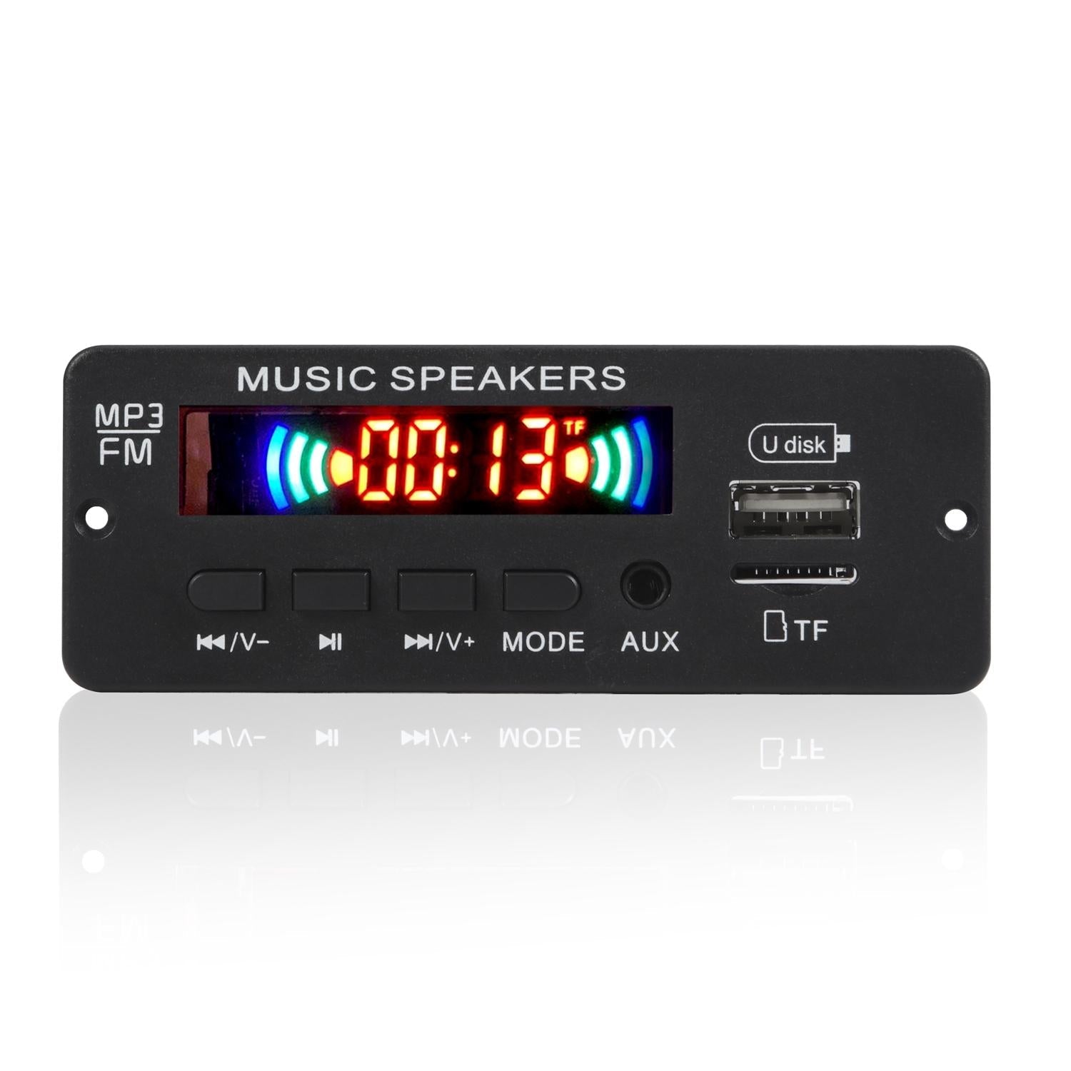 12V Car Mp3 Player Board With Bluetooth Fm Radio Usb - Remote Control Recording
