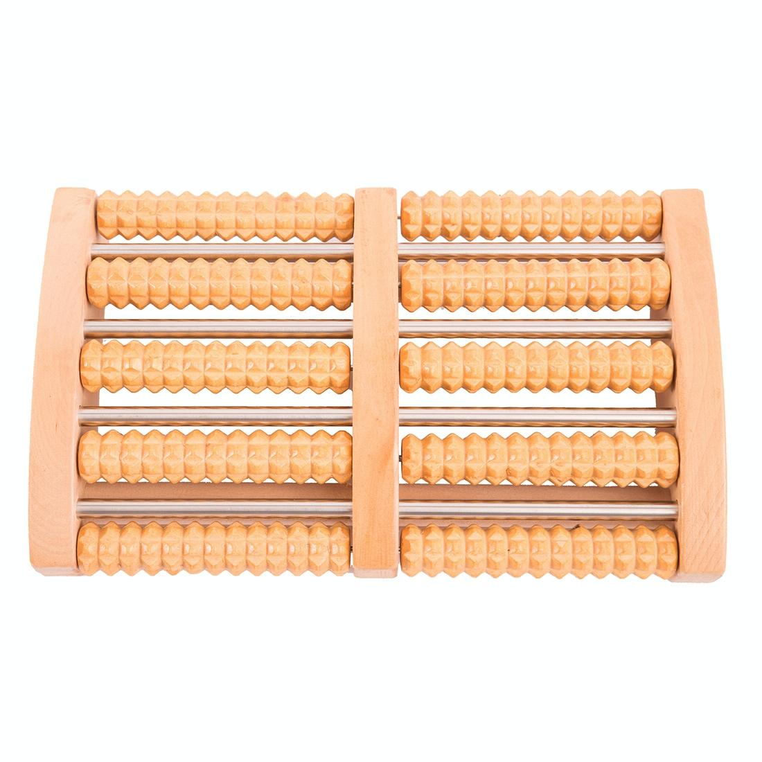 5-Row Solid Wood Foot Massager Non-Slip & Thickened
